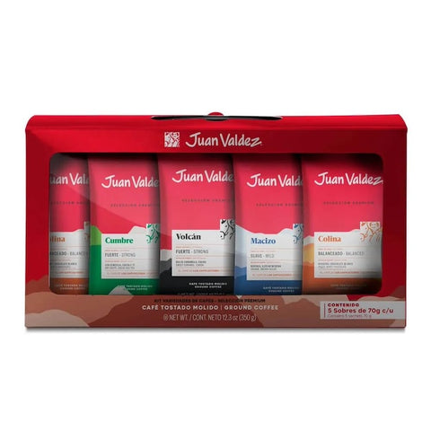 Coffee Juan Valdez Set 5 x 70g |Cafe Cumbre Juan Valdez Set 5 x 70g