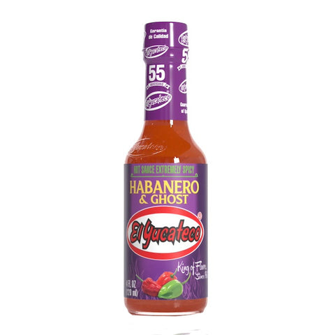 Hot Sauce Habanero and Ghost El Yucateco 120ml Glass Jar | Salsa Picante Habanero y Ghost El Yucateco 120ml