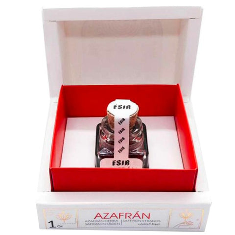 Saffron Strands ESIR 1g Glass Jar in a Box | Azafrán en Hebras ESIR (Caja de vidrio de 1 g)