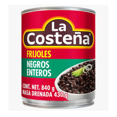 Whole Black Beans La Costena 560g Tin | Frijoles Negros Enteros La Costena 560 g