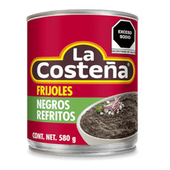 Refried Black Beans La Costena 580g Tin | Frijoles Negros Refritos La Costena 580g