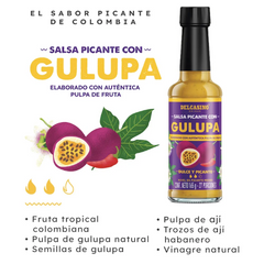 Hot & Sweet Sauce with Gulupa Delcasino 165g | Ají Frutal Dulce Picantede Gulupa Natural 165g