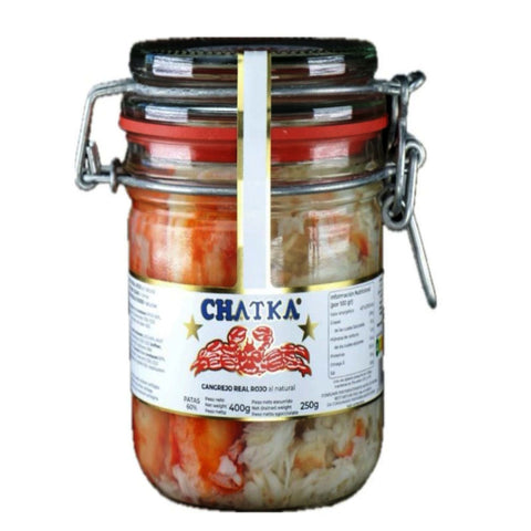 King Crab Legs & Meat CHATKA Glass | Patas y Carne de Cangrejo Real Rojo CHATKA Glass