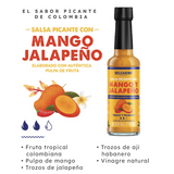 Hot & Sweet Sauce with Mango Jalapeno Delcasino 165g | Ají Frutal Dulce Picante de Mango Y Jalapeño Natural 165g