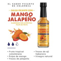 Hot & Sweet Sauce with Mango Jalapeno Delcasino 165g | Ají Frutal Dulce Picante de Mango Y Jalapeño Natural 165g
