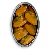 Galician Mussels in Pickled Sauce 12 -16 La brujula 110g | Mejillones Gallegos en Salsa Escabeche 12-16 La Brújula 110 g