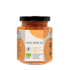 Artisanal Jam 81% Jam Peach & Chia with Rice Syrup Onesimum|Mermelada artesanal de melocoton y chí­a