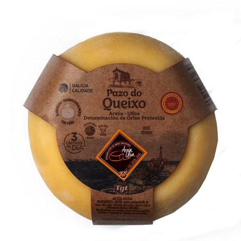 Arzua Ulloa Cheese P.D.O. Pazo do Queixo 850g. | Queso Arzua Ulloa P.D.O. Pazo do Queixo 840g.