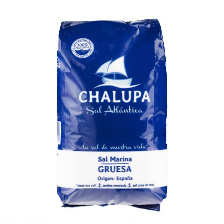 100% Natural Coarse Sea Salt Chalupa 1kg Plastic bag | Sal Marina Gruesa  100% Natural  Chalupa 1kg
