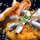 Very Small Sardines in Olive Oil 30/35 pcs La Brujula 130g Tin | Sardinillas en Aceite de Oliva 30/35 Pc La Brujula 115g - La despensa