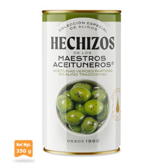 Marinated Green Crushed Olives Embrujos MAESTROS ACEITUNEROS | Aceituns Marinadas Embrujos MAESTROS ACEITUNEROS